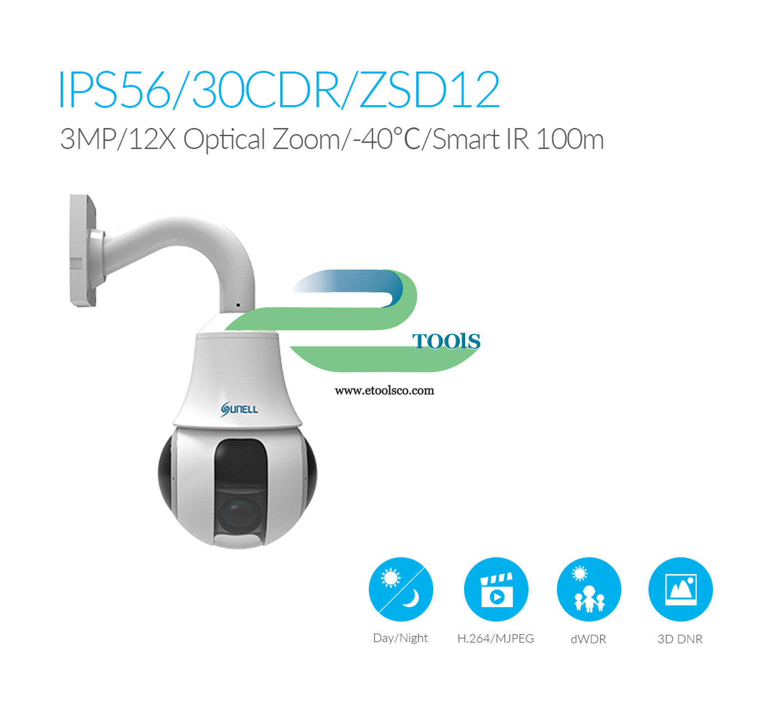دوربین مداربسته شبکه سانل SN IPS56/30CDRZSD12